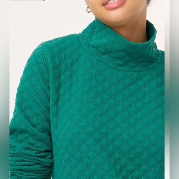 J.Crew Quilted Mockneck Pullover - Picture 3 of 7